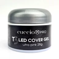 Żele do paznokci - Cuccio T3 LED Cover Żel Samopoziomujący Ultra Pink 28 g U4059-LED-30 - miniaturka - grafika 1