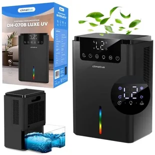 Osuszacz powietrza Climative DH-070 Luxe UV osuszacz powietrza lampa UV higrostat termometr timer zbiornik 2000 ml cicha praca tryb snu panel dotykowy akcesoria filtracja - Domowe osuszacze powietrza - miniaturka - grafika 1
