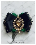 Broszki - Burgundowa Brosza z kryształem Szampańskim NEW - miniaturka - grafika 1