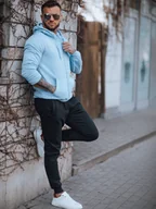 Dresy męskie - Dres męski błękitno-czarny Dstreet AX0741-XL - miniaturka - grafika 1