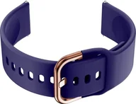 Akcesoria do smartwatchy - Pasek gumowy do smartwatch 20mm - granat/rosegold - miniaturka - grafika 1