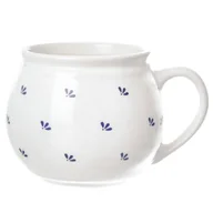Kubki - Kubek z uchem ceramiczny biały modrobila 190 ml kod: O-128867    - miniaturka - grafika 1