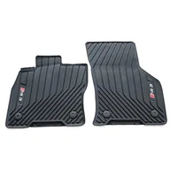 Dywaniki samochodowe - Audi 8Y1061221B041 Gumowe dywaniki premium na każdą pogodę, 2 x dywaniki gumowe z przodu, czarne, z napisem RS3, nie do łagodnego hybrydowego (MHEV) - miniaturka - grafika 1