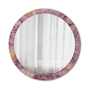 Nowoczesne Lustro Marmur z dodatkiem złota 100cm - Lustra - miniaturka - grafika 1