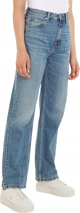 TOMMY HILFIGER JEANSY DŁUGIE PROSTE NIEBIESKIE 28/30 7CA