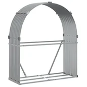 Wózki magazynowe - vidaXL Stojak na drewno, jasnoszary, 120x45x140 cm, stal galwanizowana - miniaturka - grafika 1