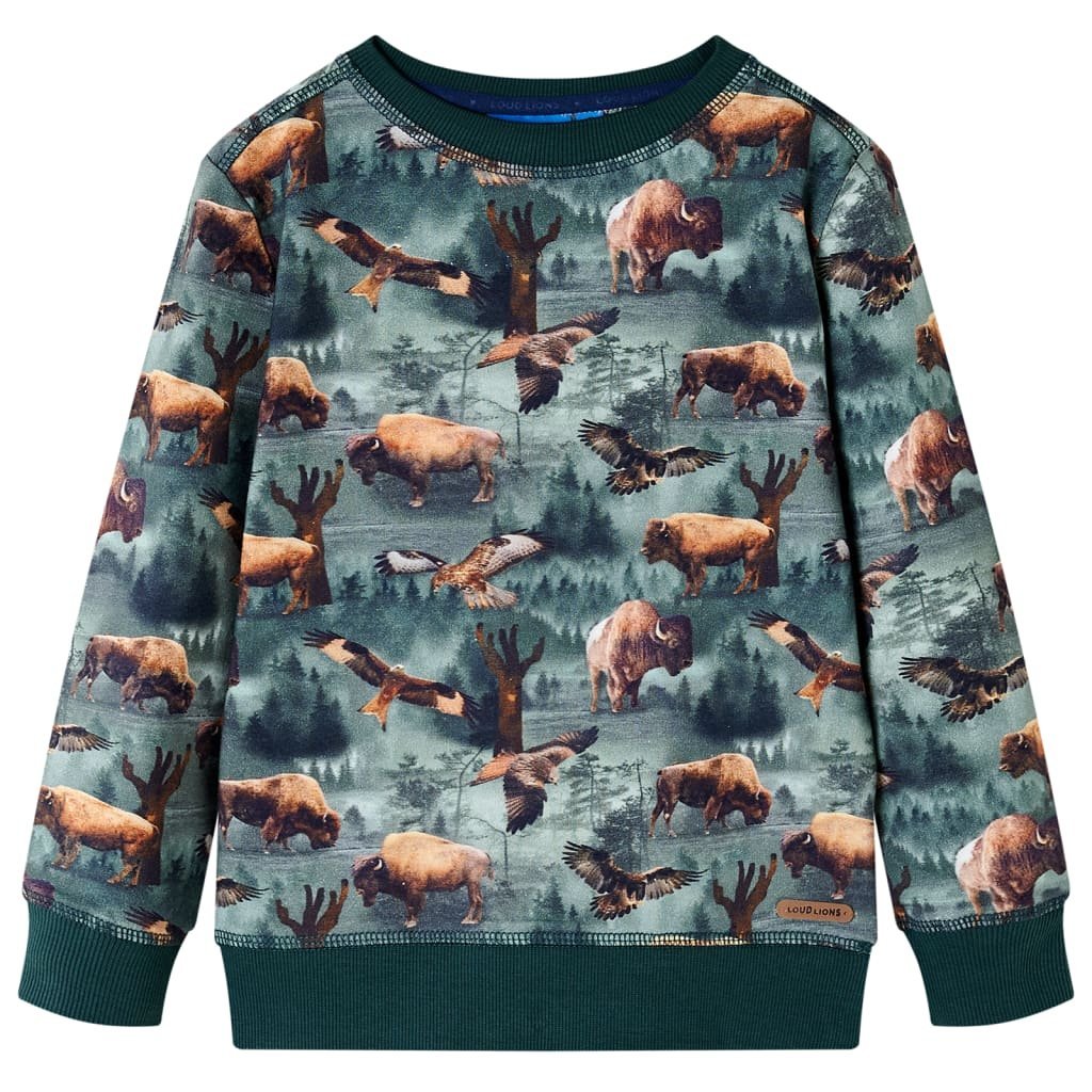 Bluza dziecięca, ciemnozielona, 140