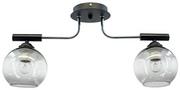 Lampy sufitowe - MLAMP LAMPA sufitowa ELM2207/2 8C BL MLAMP loftowa OPRAWA szklane kule balls czarne chrom ELM2207/2 8C BL - miniaturka - grafika 1