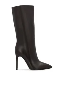 Eleganckie brązowe kozaki z miękkiej skóry - Kozaki damskie Eleganckie brązowe kozaki z miękkiej skóry - Kozaki damskie - miniaturka - grafika 1