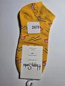 Skarpetki męskie - Kolorowe skarpety Happy Socks stopki unisex rozmiar 36-40 (2478) - miniaturka - grafika 1