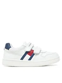 Buty dla dziewczynek - Tommy Hilfiger Sneakersy T1X9-33841-1355X S Biały - miniaturka - grafika 1