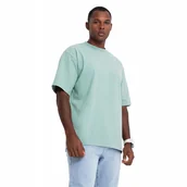 Koszulki męskie - T-shirt bawełniany męski miętowy luźny wygodny Ombre OM-TSBC-0234 V6 r. M - miniaturka - grafika 1