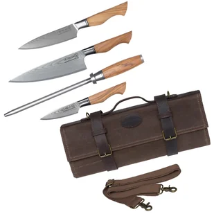 Zestaw Noży COMPLETE PROFESSIONAL OLIVE WOOD + Torba na Noże Kohersen Professional - Noże kuchenne Zestaw Noży COMPLETE PROFESSIONAL OLIVE WOOD + Torba na Noże Kohersen Professional - Noże kuchenne - miniaturka - grafika 1