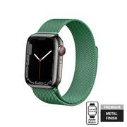 Paski - Crong Milano Steel – Pasek ze stali nierdzewnej do Apple Watch 42/44/45/49 mm (zielony) - miniaturka - grafika 1