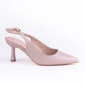 Czółenka - Czółenka Damskie Eleganckie GOODIN GD-DO-230 klasyk skóra szpic fango 39 - miniaturka - grafika 1