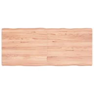 Meble modułowe i akcesoria - Blat stołu, jasny brąz, 140x60x6 cm, dąb z naturalną krawędzią Lumarko! - miniaturka - grafika 1