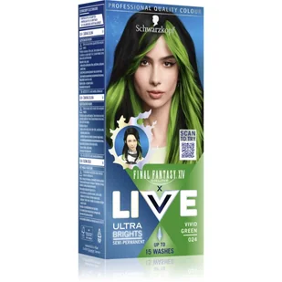 Schwarzkopf Live Ultra Brights X Final Fantasy XIV Online farba do włosów 024 Vivid Green - Farby do włosów i szampony koloryzujące - miniaturka - grafika 1