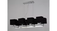 Lampy sufitowe - Lumina Deco Deco NOWOCZESNA LAMPA WISZĄCA Z CZARNYMI ABAŻURAMI FIANELO LDP 1248-8 (BK) - miniaturka - grafika 1