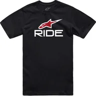 Koszulki męskie - Alpinestars T-shirt ALPINESTARS RIDE 4.0 CSF TEE, Black/White/Red Rozmiar: XL - miniaturka - grafika 1