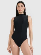 Stroje kąpielowe - 4F Kostium kąpielowy jednoczęściowy damski - czarny S - miniaturka - grafika 1