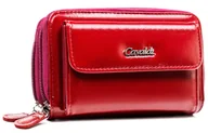 Portfele - Duży portfel damski na dokumenty i karty portmonetka na suwak skóra ekologiczna Cavaldi, czerwony - miniaturka - grafika 1