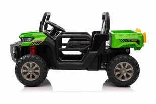 Auto Pick-Up Speed 900 dla dzieci Zielony + Napęd 4x4 + Ruchomy kiper + Bagażnik + Pilot + Łopatka + Audio LED - Tory, garaże, parkingi - miniaturka - grafika 2