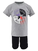 Kaftaniki dla niemowląt - Converse 2-częściowy zestaw w kolorze szaro-czarnym - miniaturka - grafika 1