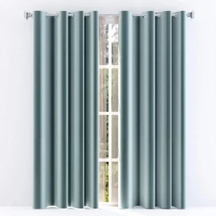 Zasłona na przelotkach Welur Moradi Szaro-zielony 140x250cm - Zasłony - miniaturka - grafika 1