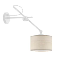 Lampy ścienne - Kinkiet ścienny do sypialni HAMILTON ECO z abażurem imitującym fornir - miniaturka - grafika 1