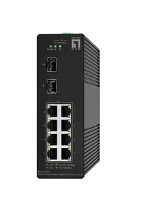 LevelOne IGS-2110P łącza sieciowe Zarządzany L2 Gigabit Ethernet (10/100/1000) Obsługa PoE Czarny - Pozostałe akcesoria sieciowe - miniaturka - grafika 1