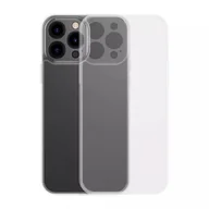 Etui i futerały do telefonów - Baseus Frosted Glass Case etui pokrowiec do iPhone 13 Pro Max sztywna obudowa z żelową ramką przezroczysty ARWS000802 - miniaturka - grafika 1