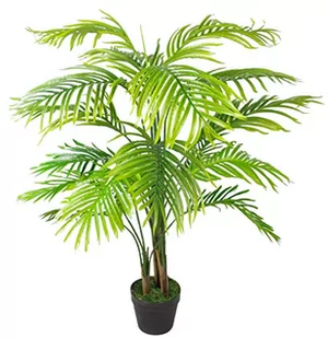 Leaf Duża realistyczna sztuczna palma, zielona, 130 cm - Sztuczne drzewka - miniaturka - grafika 1