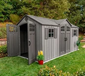 Altany ogrodowe - Lifetime Lifetime Plastikowa Szopa Ogrodowa Galaxis ciemnoszary 244x457x244 cm - miniaturka - grafika 1