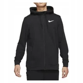 Bluzy męskie - BLUZA MĘSKA NIKE AIR Z KAPTUREM ROZPINANA CZARNA BAWEŁNIANA CJ4317 r. S - miniaturka - grafika 1