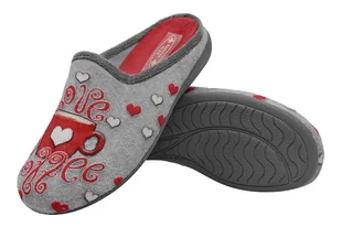 Kapcie SANITAL FLEX 7300-24 H Gris Szare Popielate Love Coffee Pantofle domowe Ciapy zdrowotne - Kapcie damskie - miniaturka - grafika 3