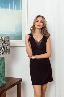 Eldar Nancy Koszulka Nocna First Lady Czarna S - Bielizna nocna - miniaturka - grafika 1