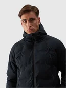 Płaszcze męskie - Płaszcz zimowy puchowy z syntetycznym wypełnieniem membrana 10000 męski 4F 4FWAW24TDJAM489-20S Czarny - miniaturka - grafika 1
