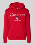 Bluzy męskie - Bluza z kapturem, wyhaftowanym logo i kieszenią kangurką - miniaturka - grafika 1