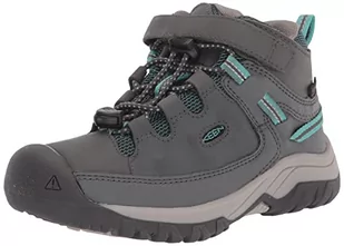 KEEN Targhee Mid Wodoodporny Unisex Dziecko Buty turystyczne, Stal szara porcelana, 38 EU - Buty dla chłopców - miniaturka - grafika 1