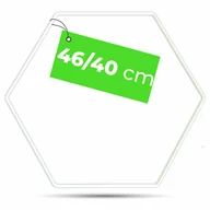 Wyposażenie pokoiku dziecięcego - BIAŁY HEKSAGON obręcz do łapacza snów do makram 46 x 40 cm koło metalowe - miniaturka - grafika 1