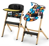 Krzesełka do karmienia - Kinderkraft Livy - krzesełko do karmienia 3w1, zestaw z leżaczkiem Calmee Happy Shapes - miniaturka - grafika 1