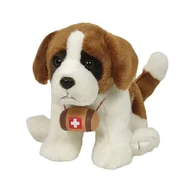 Zabawki interaktywne dla dzieci - Maskotka Pies Bernardyn Z Beczką Pluszak 25cm Miękka Przytulanka Miś - miniaturka - grafika 1