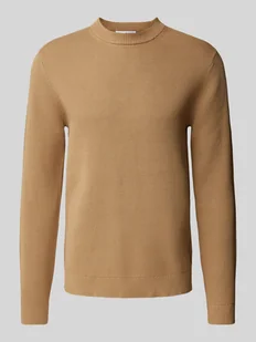 Sweter z dzianiny z okrągłym dekoltem model ‘DANE’ - Swetry męskie - miniaturka - grafika 1