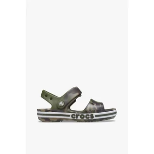 Sandały damskie - Sandały Crocs bayaband marbled sandal kids army green/multi 206816-3tc moro - 22/23 - grafika 1