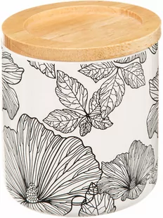 5five Simply Smart Pojemnik na płatki kosmetyczne BLACKFLORA, ceramiczny - Pojemniki łazienkowe - miniaturka - grafika 1