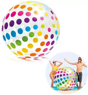 Intex Duża dmuchana piłka plażowa 80 cm 59065 59065 - Piłki dla dzieci - miniaturka - grafika 1