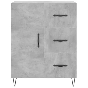 Witrynka, szarość betonu 69,5x34x180 cm materiał drewnopochodny Lumarko! - Witryny - miniaturka - grafika 9