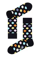 Skarpetki męskie - Happy Socks Big Dot, kolorowe i zabawne, Skarpety dla kobiet i mężczyzn, Czarny-Niebieski-Pomarańczowy-Różowy-Liliowy-Czerwony-Żółty (41-46) - miniaturka - grafika 1