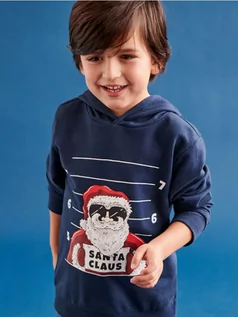 Swetry dla chłopców - Sinsay - Bluza z nadrukiem - granatowy - grafika 1