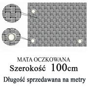 Parawany - Mata,osłona balkonowa OCZKOWANA z technorattanu, kolor biało-czarny, szerokość 1,00 m - miniaturka - grafika 1